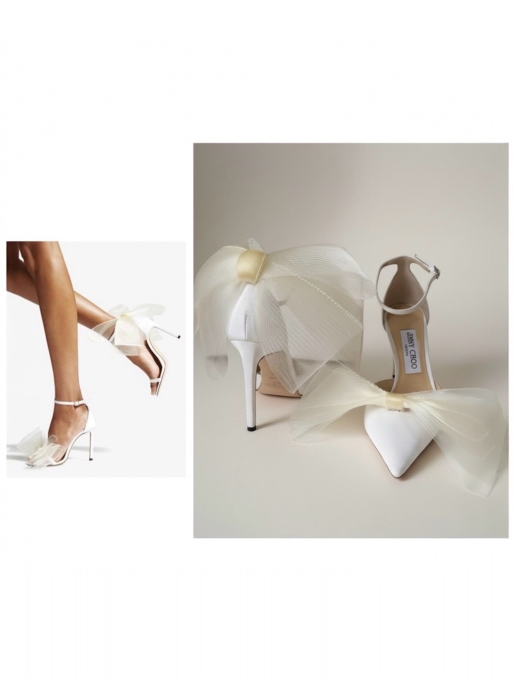 JIMMY CHOO Aveline Grosgrain Stiletto Sandals Oversized Bows Heels Straps Shoes